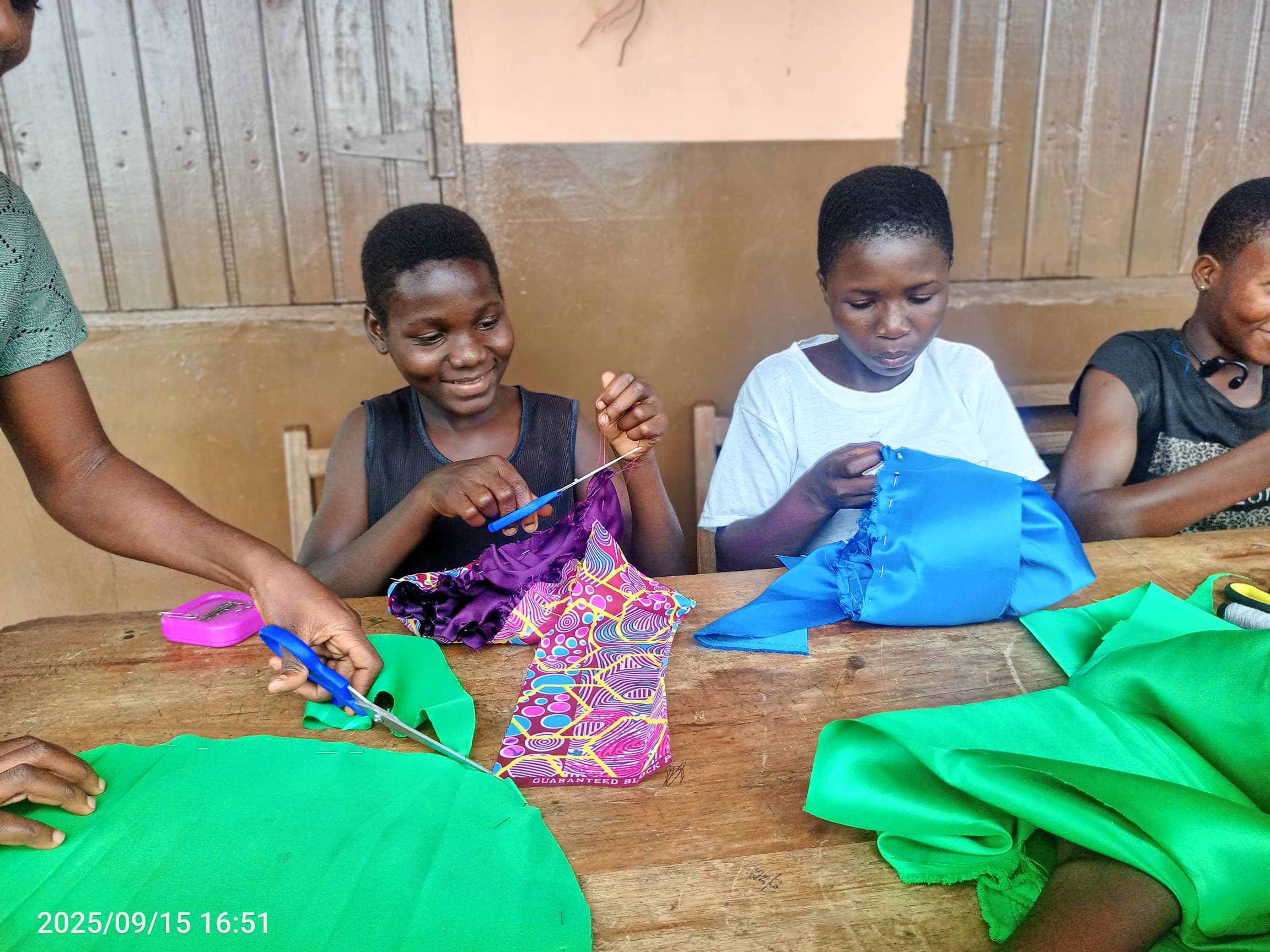 Measuring Progress, Amplifying Voices: Bakpe Children Advance in Sewing Skills and Team Spirit